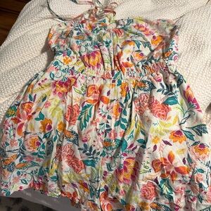 Old Navy Fit and Flare O Ring Floral Printed Romper